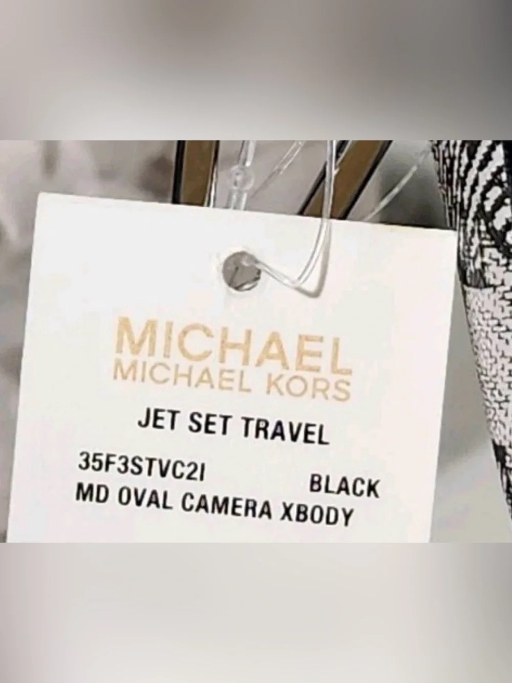 Michael Kors Jet Set Travel Crossbody - Camera Bag Black White - Picture 4 of 12